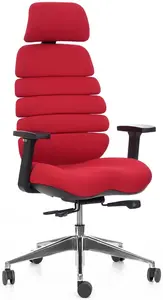 MERCURY Ergonomická kancelářská židle SPINE červená, s opěrkou hlavy