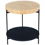 Waldwelt ODKLÁDACÍ STOLEK, dub, černá, barvy dubu