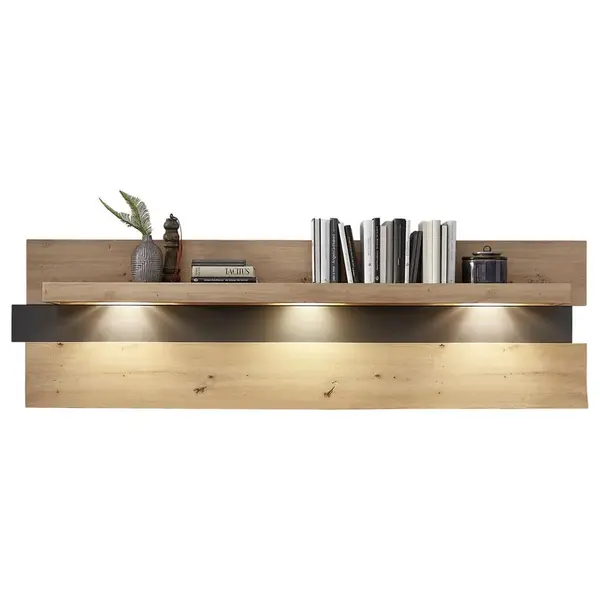 Carryhome NÁSTĚNNÝ PANEL, barvy grafitu, dub artisan