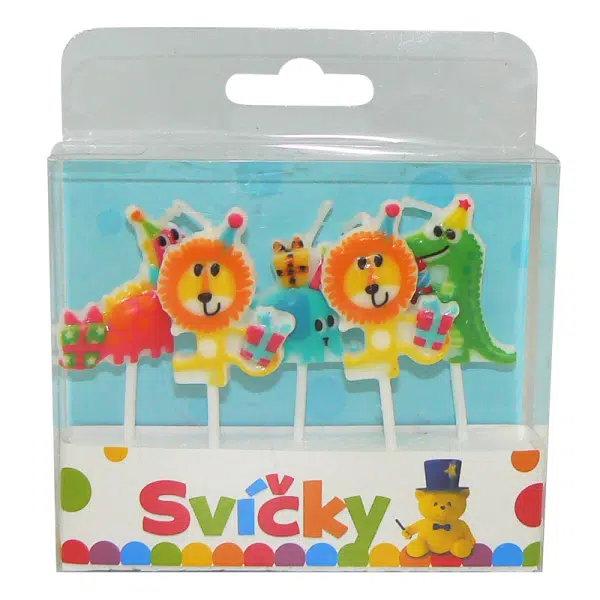 Svíčky dortové 5ks - SAFARI
