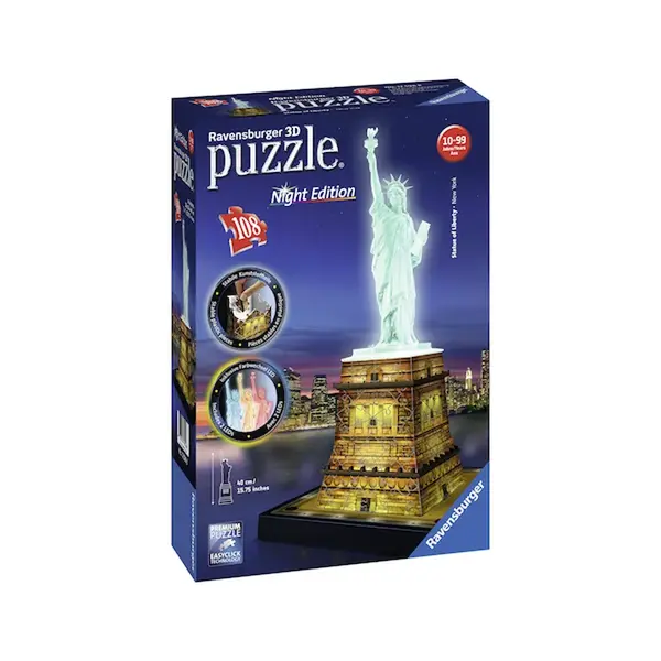 Ravensburger Socha svobody (Noční edice) 108 dílků