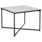 Livetastic KONFERENČNÍ STOLEK, bílá, černá, keramika, kov, 60/43/60 cm