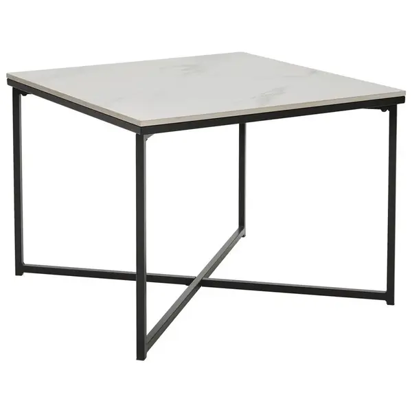 Livetastic KONFERENČNÍ STOLEK, černá, bílá, kov, keramika, 60/43/60 cm