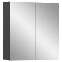 MID.YOU ZRCADLOVÁ SKŘÍŇKA, šedá, 60/60/15 cm