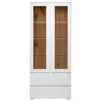 MID.YOU VITRÍNA, bílá, 80/191/40 cm