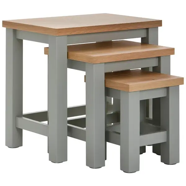 MID.YOU ODKLÁDACÍ STOLEK, dub, borovice, přírodní barvy, tmavě šedá