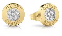 Guess Pozlacené náušnice pecky se zirkony UBE78023