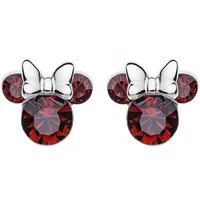 Disney Třpytivé stříbrné náušnice pecky Minnie Mouse ES00013SJANL.CS