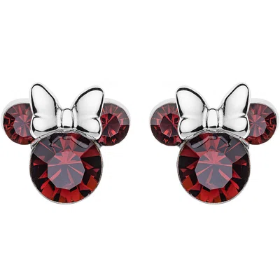 Disney Třpytivé stříbrné náušnice pecky Minnie Mouse ES00013SJANL.CS
