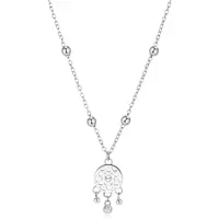 S'Agapõ Ocelový náhrdelník Lapač snů s krystaly Witch SWH09