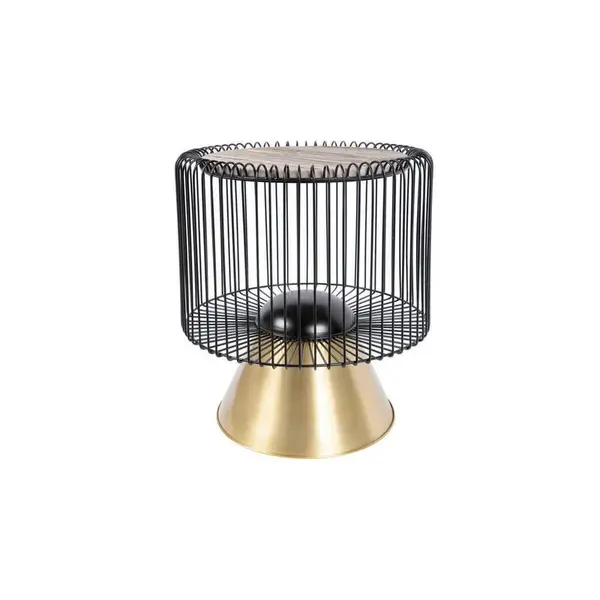 ODKLÁDACÍ STOLEK, hnědá, černá, barvy zlata