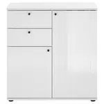 XXXL KOMODA, vysoce lesklá bílá, 80/83/38 cm