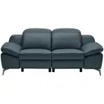 Celina Home DVOUMÍSTNÁ POHOVKA, tmavě modrá, pravá kůže