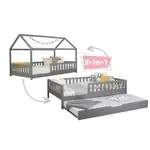 MID.YOU VÝSUVNÁ POSTEL, 140/200 cm, světle šedá