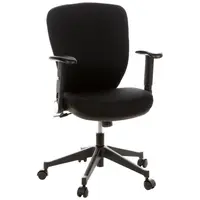 MID.YOU OTOČNÁ ŽIDLE, plochá tkanina, černá