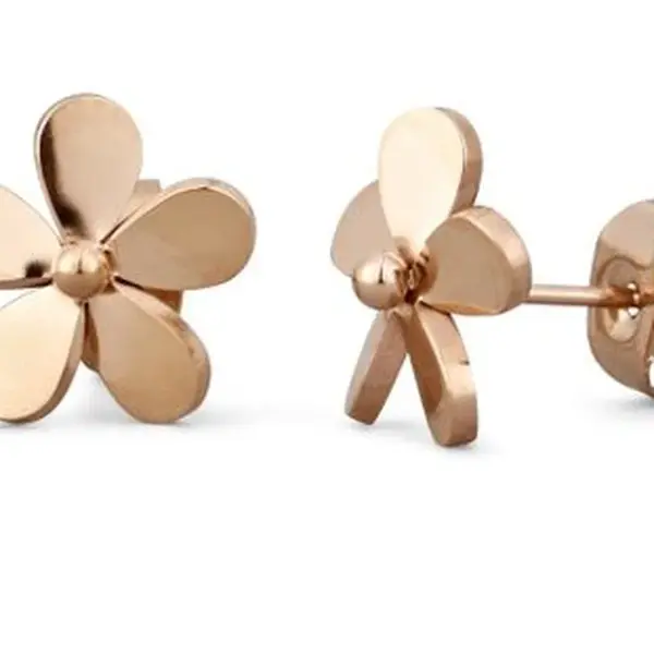 Vuch Nádherné bronzové náušnice Kytičky Fleurette Rosegold