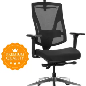 MERCURY Ergonomická kancelářská židle OAMA PLUS černá, pro vysoké postavy