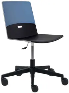 ALBA konferenční židle DUETTO kříž, bez čalounění, černá