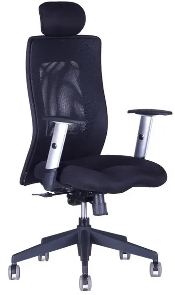 OFFICE PRO Ergonomická kancelářská židle CALYPSO XL  s opěrkou hlavy P4 černá, sezení 8+ hodin denně