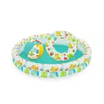 Bestway Nafukovací SET - bazén 112 cm, plavecký kruh 51cm, míč 41x15cm