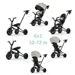 QPLAY Trojkolka Nova Niello Grey, skládací, vek 10-72 mesiacov