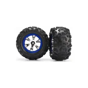 Traxxas kolo 2.2", disk Geode chrom-modrý, pneu Canyon AT (pár)