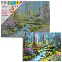 Diamantové malování - Lesní potůček 30 x 40 cm