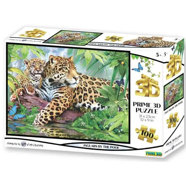 PRIME 3D PUZZLE - Jaguáry u bazénu 100 ks
