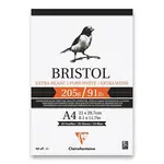 Blok Clairefontaine Bristol - A4, 20 listů, 205 g