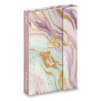 Magnetický týdenní diář Presco Notique 2026 - růžový mramor