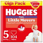 HUGGIES® Kalhotky jednorázové Little Movers Pants vel. 5 (12-17 kg), 104 ks BOX