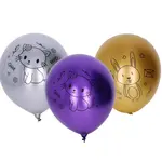 Balónek nafukovací 30cm - sada 5ks, chromový zvířátka