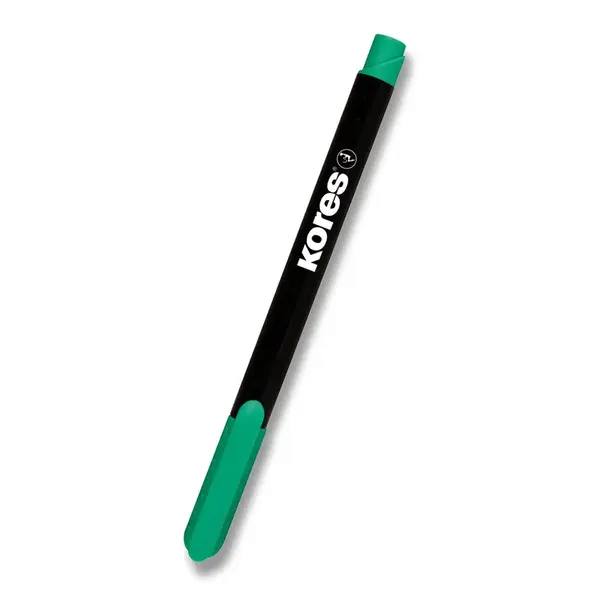 Permanentní popisovač Kores K-Marker tenký - zelený