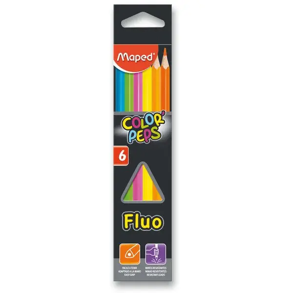Pastelky Maped Color'Peps Fluo - 6 barev