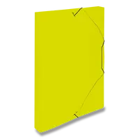 Box na dokumenty Transparent, A4, hřbet 30 mm - žluté