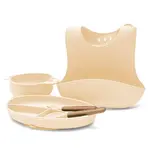 Detská silikónová jedálenská súprava New Baby béžová , 20C56971