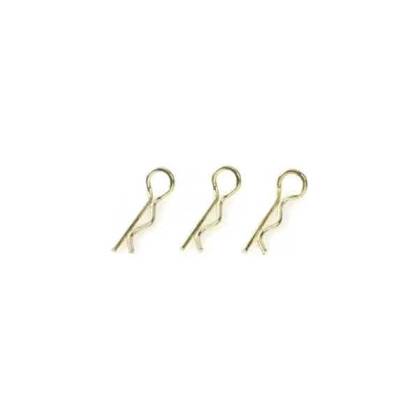 Sponka karosérie 1:8 malá zahnutá zlatá (10)