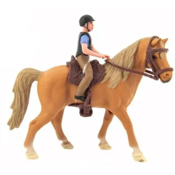 Kůň + žokej plast 15cm