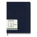 Diář Moleskine 2026 - tvrdé desky XL, týdenní, modrý
