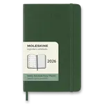 Diář Moleskine 2026 - měkké desky S, týdenní, zelený