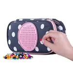 PIXIE CREW studentský penál modrý s bílými tečkami