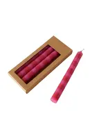 Sada svíček Boltze Stripy 20 cm 4-pack růžová barva
