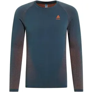 Odlo PERFORMANCE WARM ECO Pánské funkční tričko, tmavě modrá, velikost