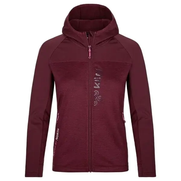 KILPI LAYANA Dámská mikina, vínová, velikost