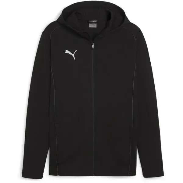 Puma TEAMFINAL CASUALS HOODED JACKET Pánská sportovní mikina, černá, velikost XXXL