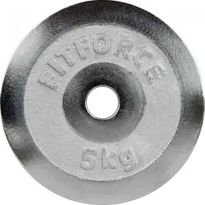 Fitforce PLC 5 KG x 30 MM Nakládací kotouč, stříbrná, velikost 5 KG