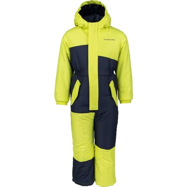 ALPINE PRO HILLEVO Dětská kombinéza, žlutá, velikost 80-86