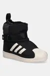 Dětské sněhule adidas Originals SUPERSTAR 360 WTR BOOT černá barva, JQ7949