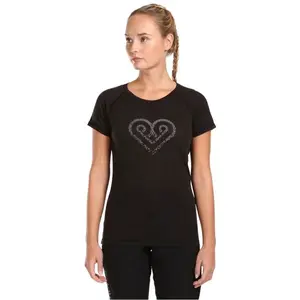 KILPI ZARJA Dámské tričko z merino vlny, černá, velikost