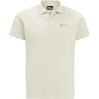 Jack Wolfskin ESSENTIAL POLO M Pánské triko, bílá, velikost